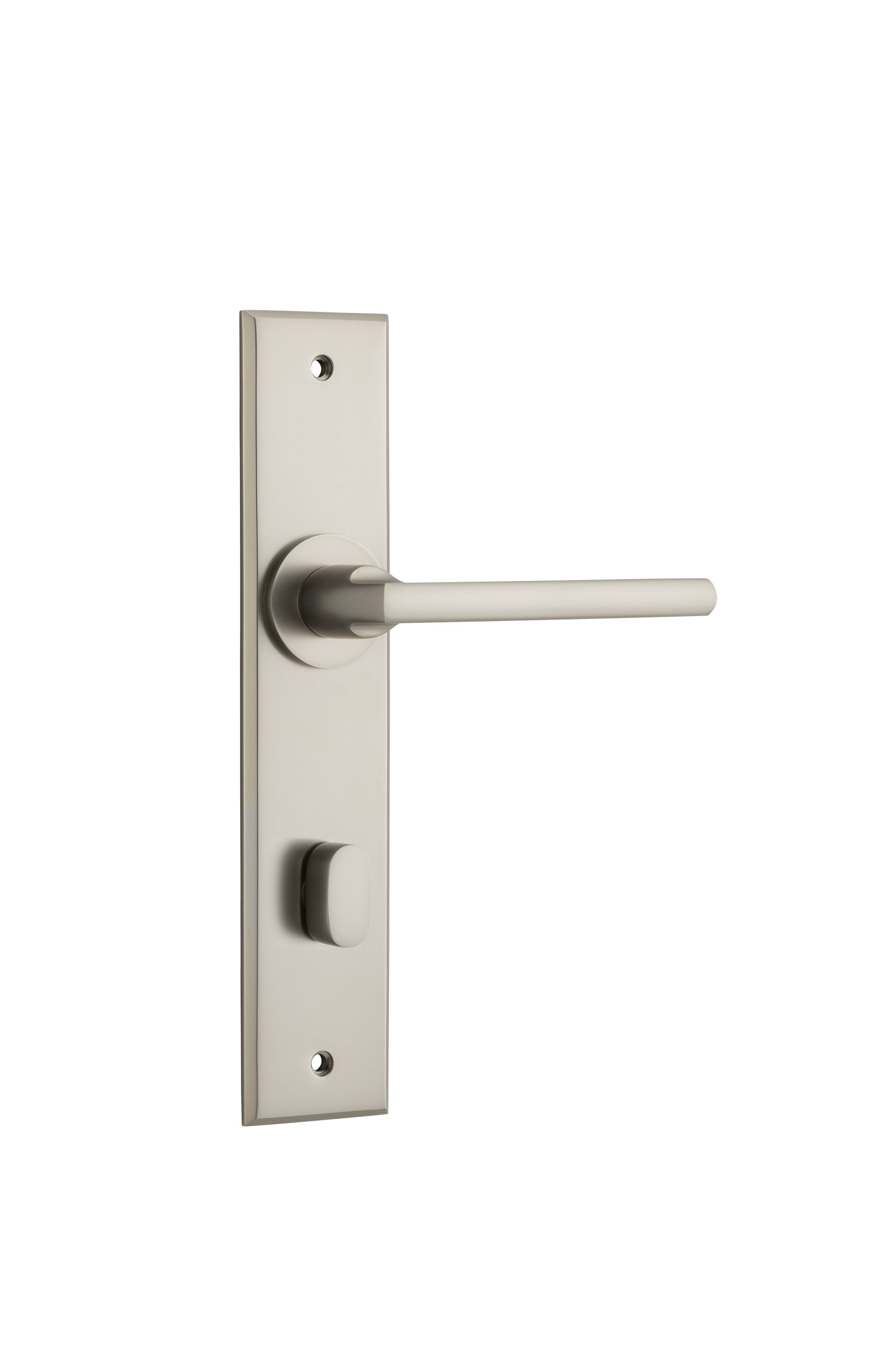Baltimore Lever - Chamfered Backplate Satin Nickel