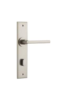 Baltimore Lever - Chamfered Backplate Satin Nickel