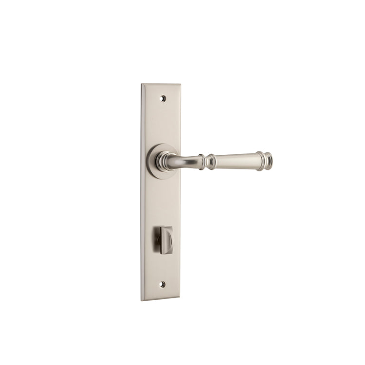 Verona Lever - Chamfered Backplate Satin Nickel