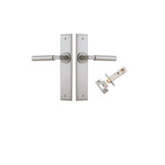 Berlin Lever - Chamfered Backplate Passage Kit Satin Nickel / Solid Brass