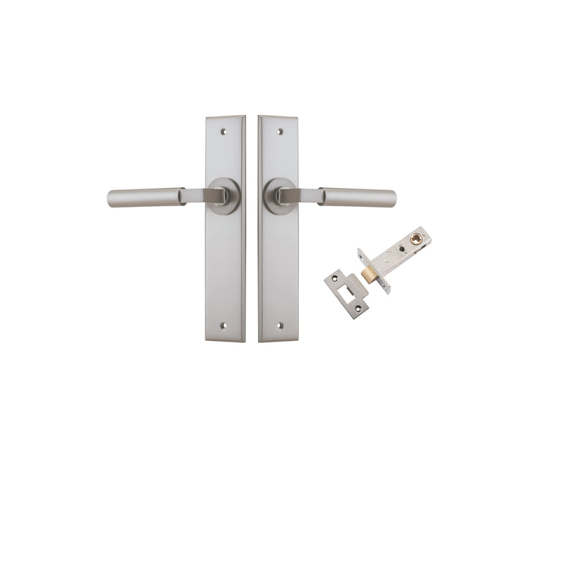 Berlin Lever - Chamfered Backplate Passage Kit Satin Nickel / Solid Brass