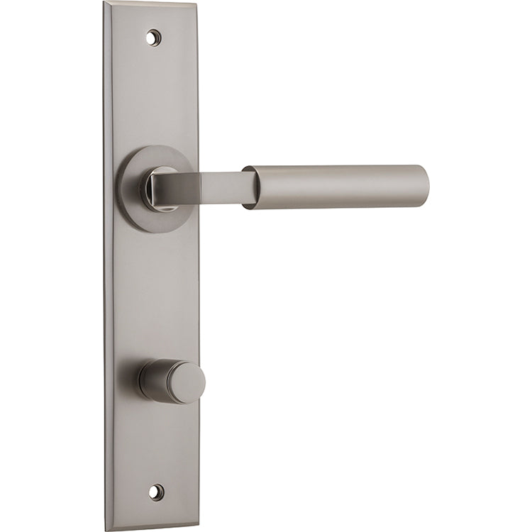 Berlin Lever - Chamfered Backplate Satin Nickel