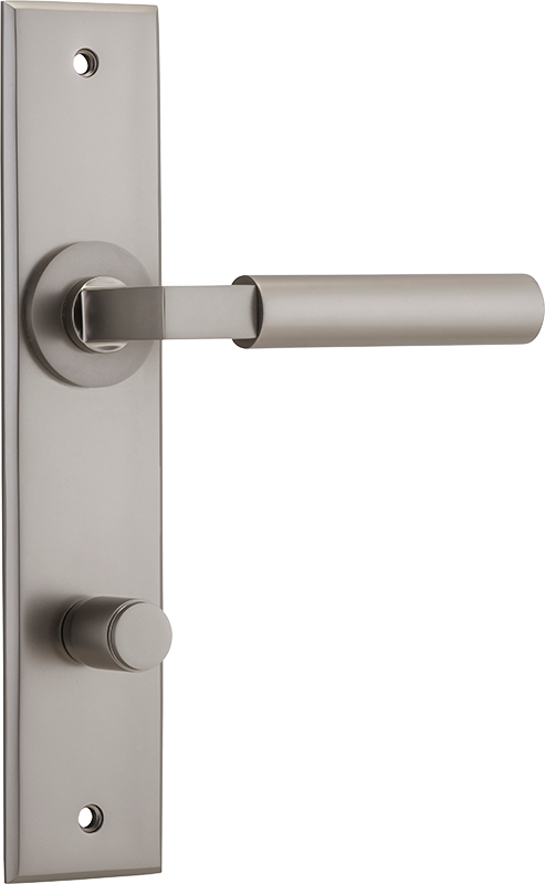 Berlin Lever - Chamfered Backplate Satin Nickel