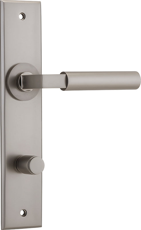 Berlin Lever - Chamfered Backplate Satin Nickel