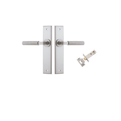 Brunswick Lever - Chamfered Backplate Passage Kit Satin Nickel / Solid Brass