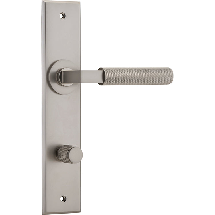 Brunswick Lever - Chamfered Backplate Satin Nickel