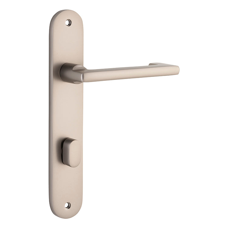 Baltimore Return Lever - Oval Backplate Satin Nickel / Solid Brass