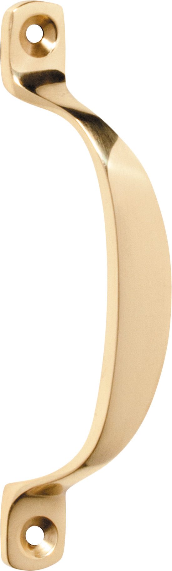 Offset Pull Handle Polished Brass / H100xP20mm