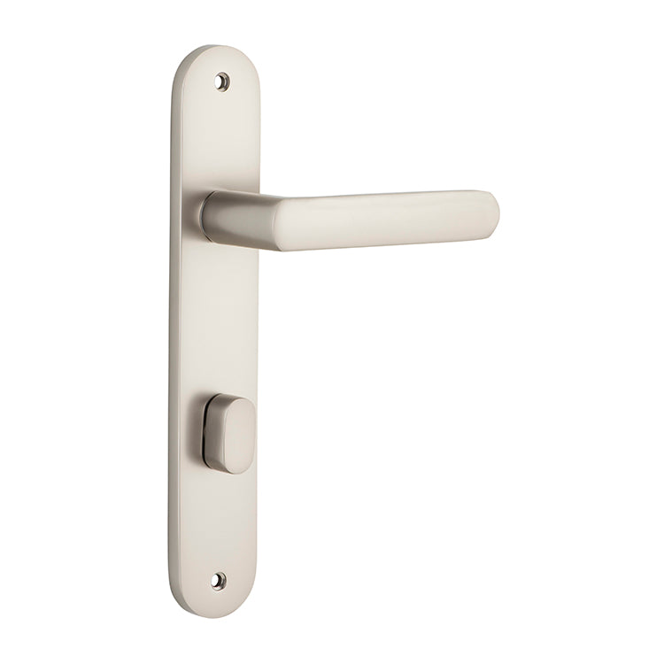 Osaka Lever - Oval Backplate Satin Nickel / Solid Brass