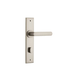 Osaka Lever - Chamfered Backplate Satin Nickel / Solid Brass