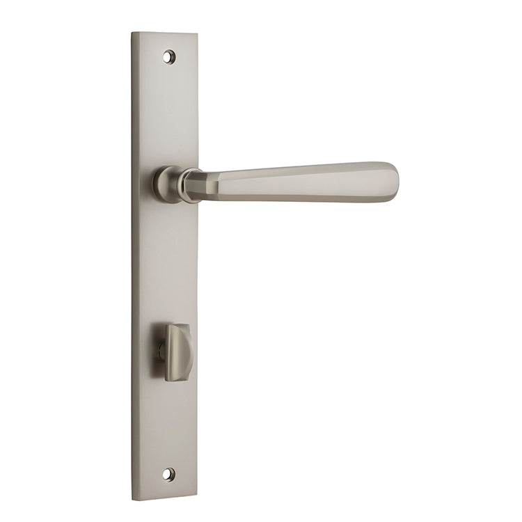 Copenhagen Lever - Rectangular Backplate Satin Nickel / Solid Brass