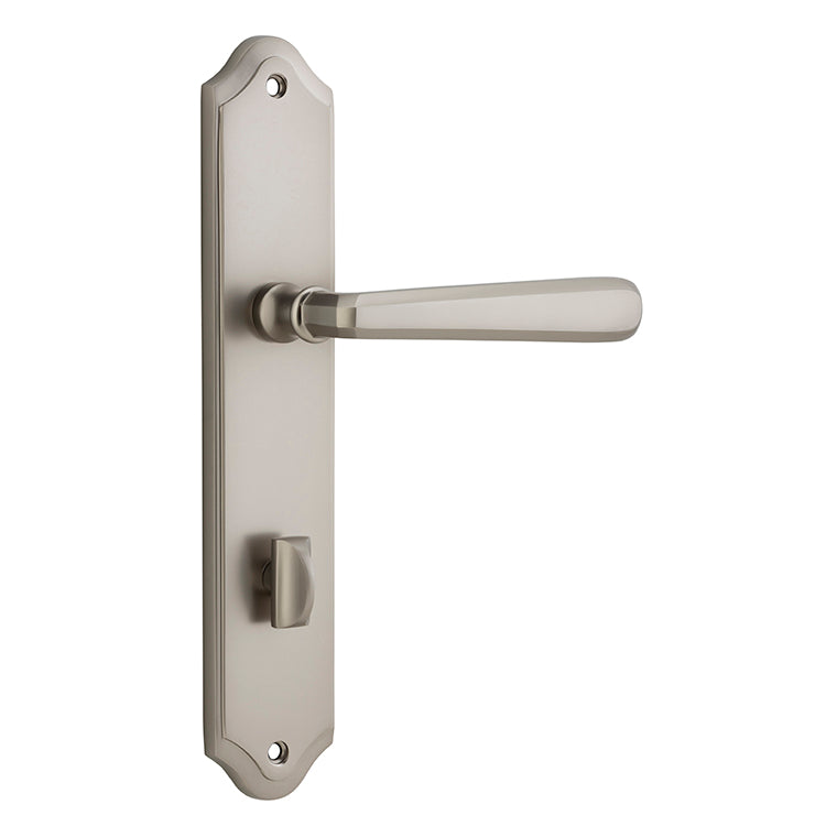 Copenhagen Lever - Shouldered Backplate Satin Nickel / Solid Brass