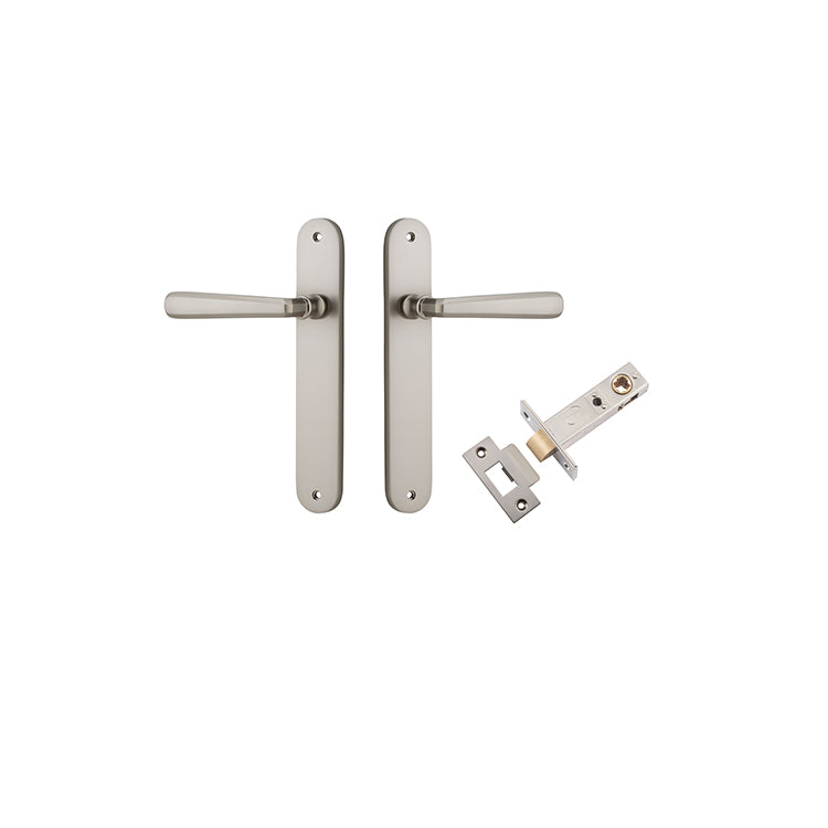 Copenhagen Lever - Oval Backplate Passage Kit Satin Nickel / Solid Brass
