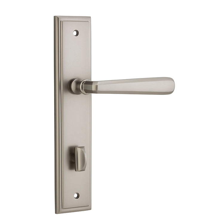 Copenhagen Lever - Stepped Backplate Satin Nickel / Solid Brass