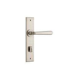 Copenhagen Lever - Chamfered Backplate Satin Nickel / Solid Brass