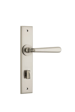 Copenhagen Lever - Chamfered Backplate Satin Nickel / Solid Brass