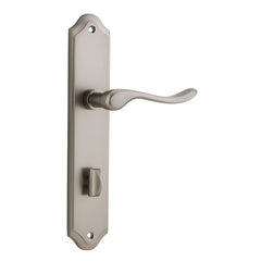 Stirling Lever - Shouldered Backplate Satin Nickel / Solid Brass