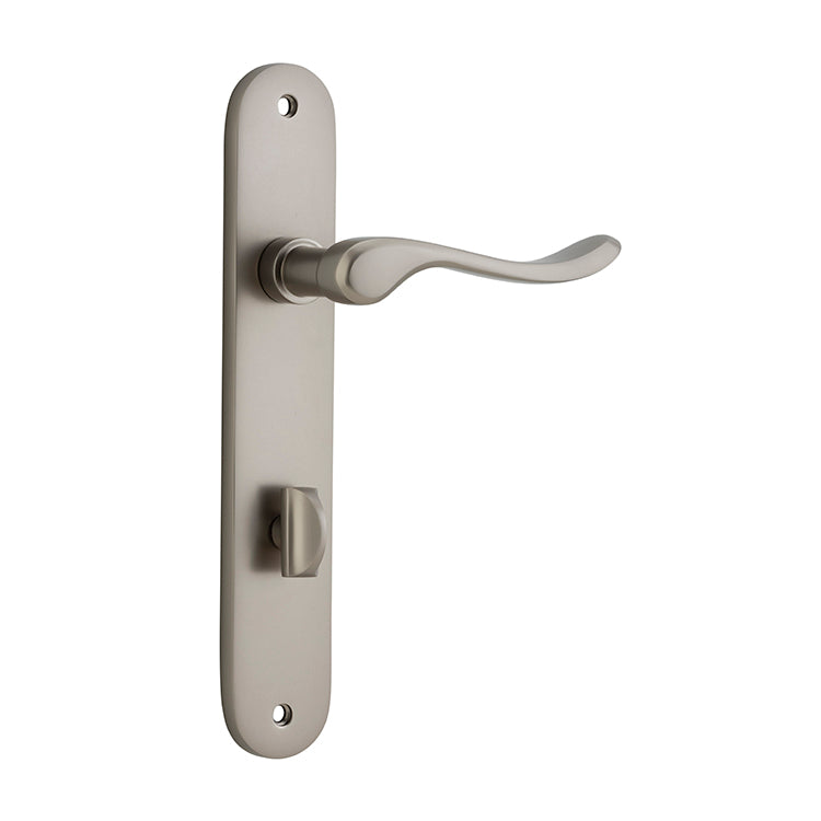 Stirling Lever - Oval Backplate Satin Nickel / Solid Brass