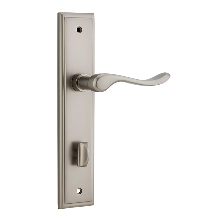 Stirling Lever - Stepped Backplate Satin Nickel / Solid Brass