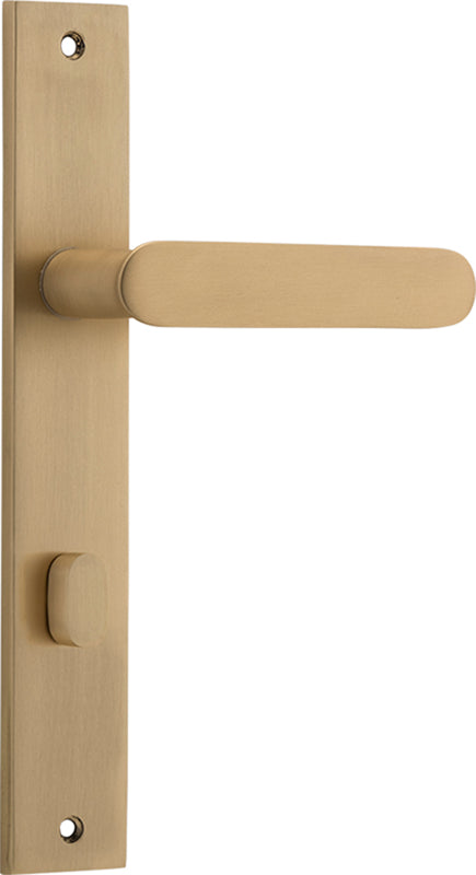 Bronte Lever - Rectangular Backplate Satin Brass