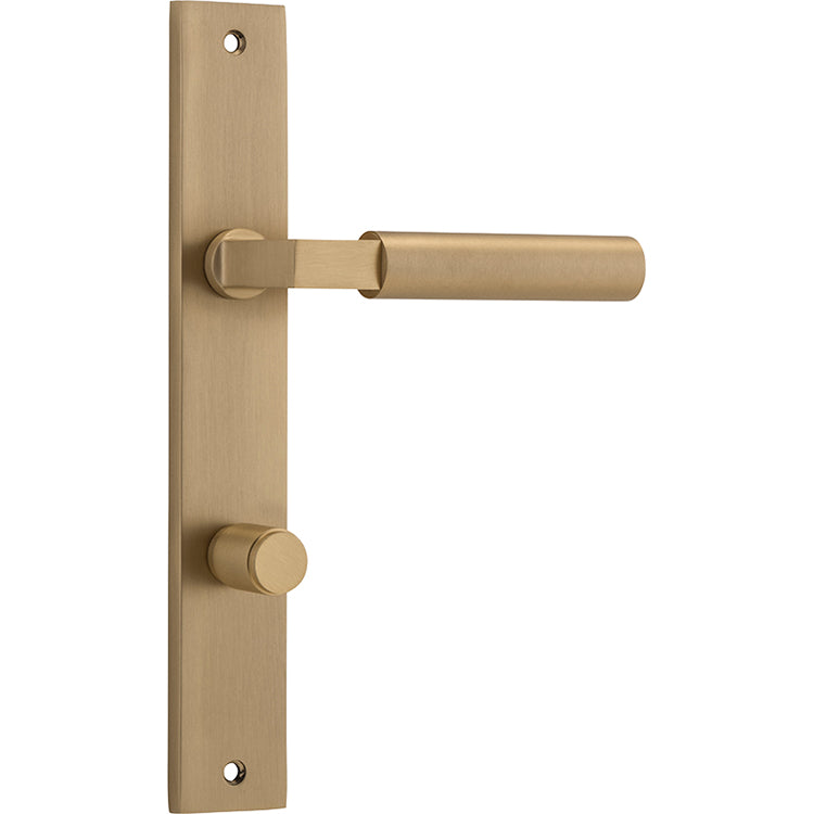 Berlin Lever - Rectangular Backplate Satin Brass