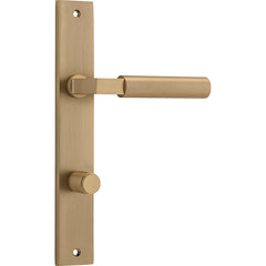 Berlin Lever - Rectangular Backplate Satin Brass