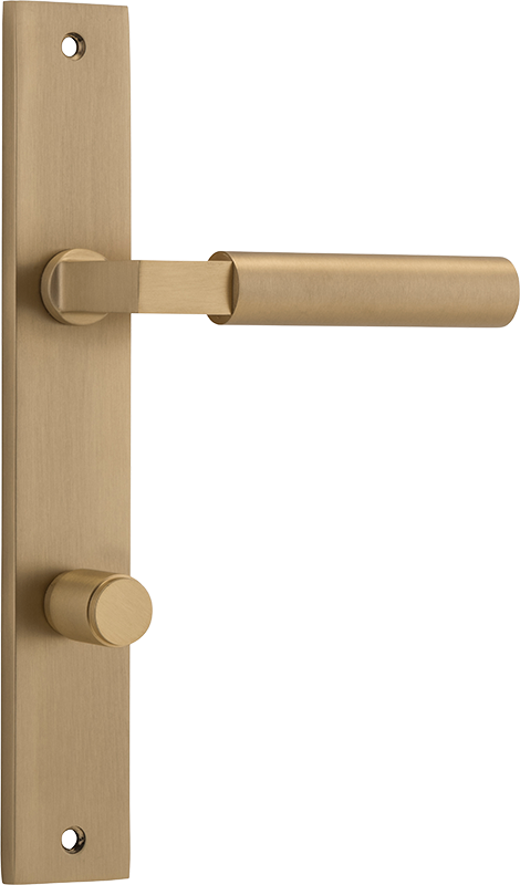 Berlin Lever - Rectangular Backplate Satin Brass