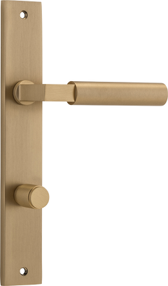 Berlin Lever - Rectangular Backplate Satin Brass