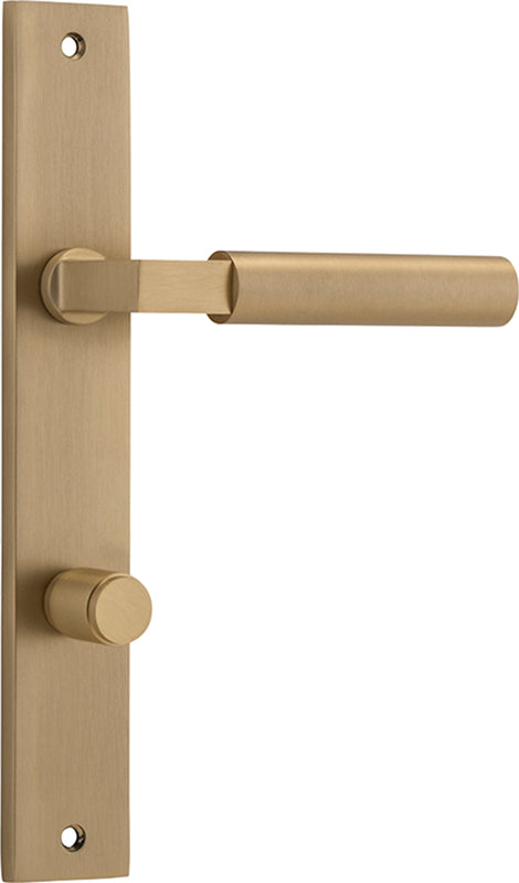 Berlin Lever - Rectangular Backplate Satin Brass