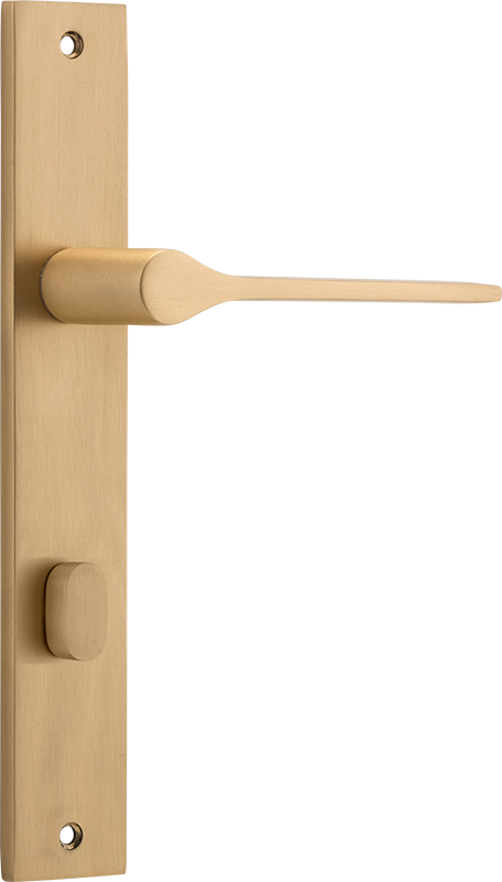 Como Lever - Rectangular Backplate Satin Brass