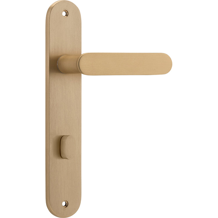 Bronte Lever - Oval Backplate Satin Brass