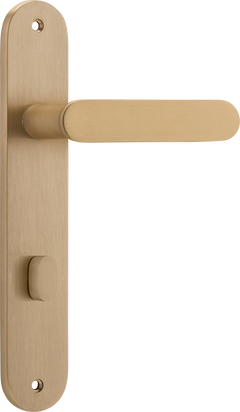 Bronte Lever - Oval Backplate Satin Brass