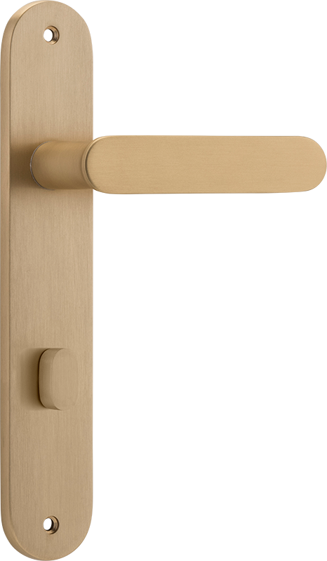 Bronte Lever - Oval Backplate Satin Brass