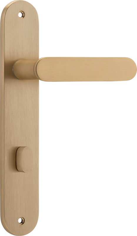 Bronte Lever - Oval Backplate Satin Brass