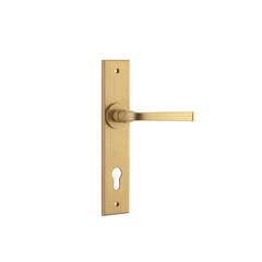 Annecy Lever - Chamfered Backplate (Handles Only) Satin Brass / Entrance