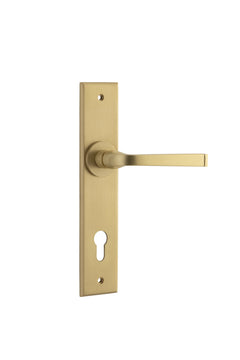 Annecy Lever - Chamfered Backplate (Handles Only) Satin Brass / Entrance