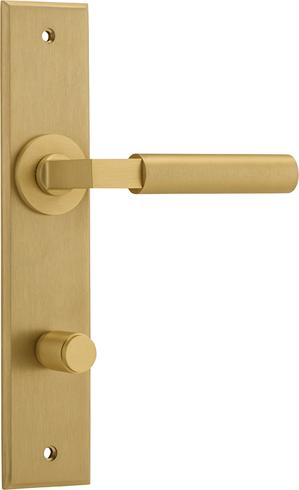 Berlin Lever - Chamfered Backplate Satin Brass