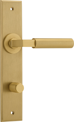 Berlin Lever - Chamfered Backplate Satin Brass