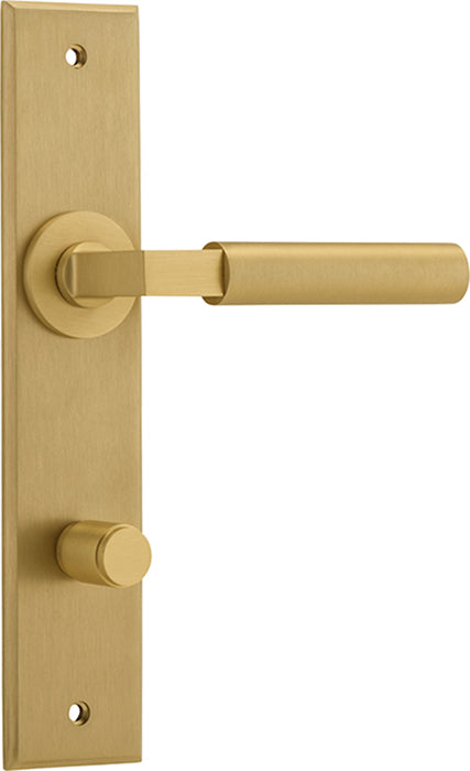 Berlin Lever - Chamfered Backplate Satin Brass