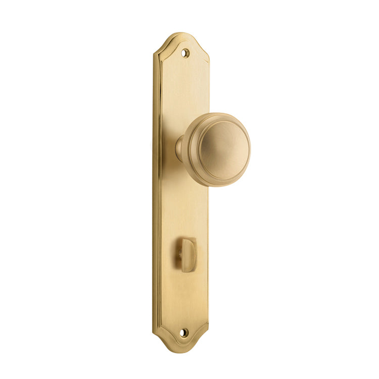 Paddington Knob - Shouldered Backplate Satin Brass / Brass