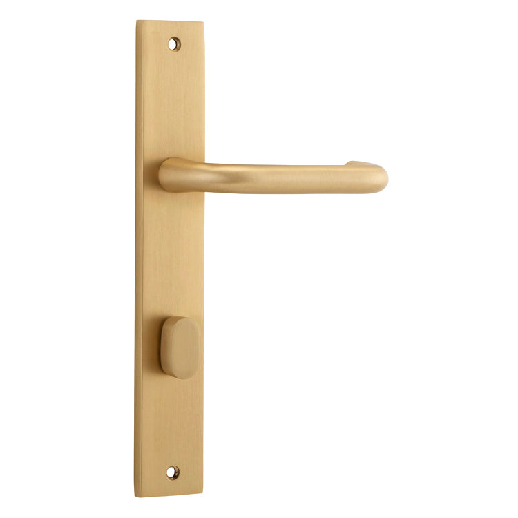 Oslo Lever - Rectangular Backplate Satin Brass / Solid Brass
