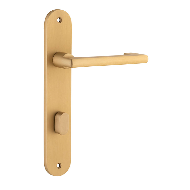 Baltimore Return Lever - Oval Backplate Satin Brass / Solid Brass