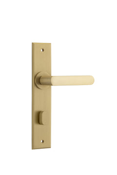 Osaka Lever - Chamfered Backplate Satin Brass / Solid Brass