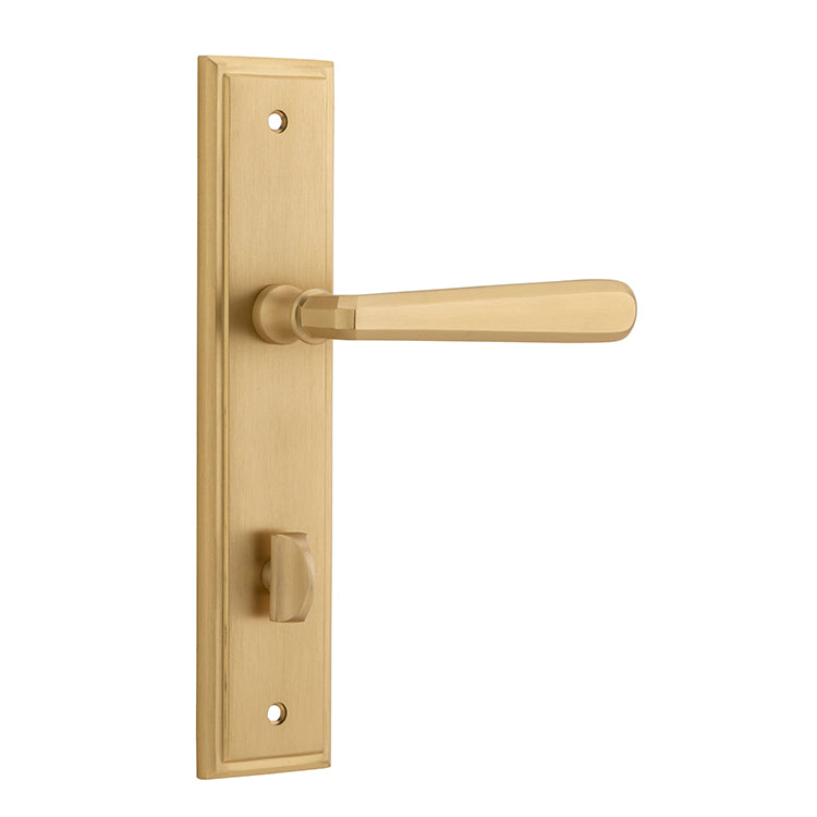 Copenhagen Lever - Stepped Backplate Satin Brass / Solid Brass