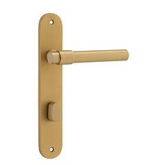 Helsinki Lever - Oval Backplate Satin Brass / Solid Brass