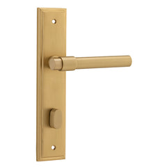 Helsinki Lever - Stepped Backplate Satin Brass / Solid Brass