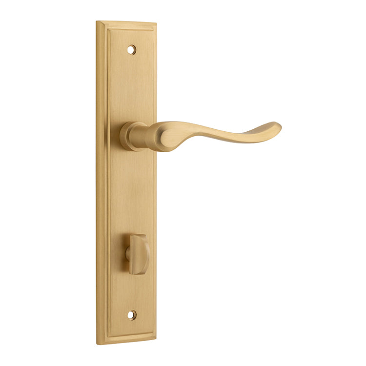 Stirling Lever - Stepped Backplate Satin Brass / Solid Brass
