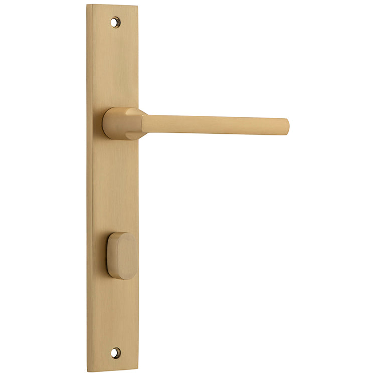 Baltimore Lever - Rectangular Backplate Satin Brass / Solid Brass