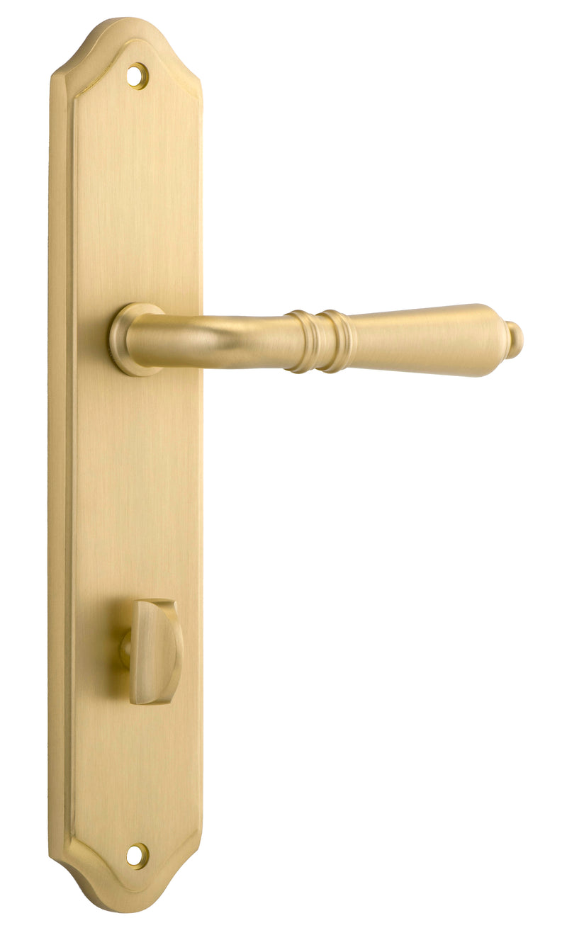 Sarlat Lever - Shouldered Backplate Brushed Gold PVD / Solid Brass