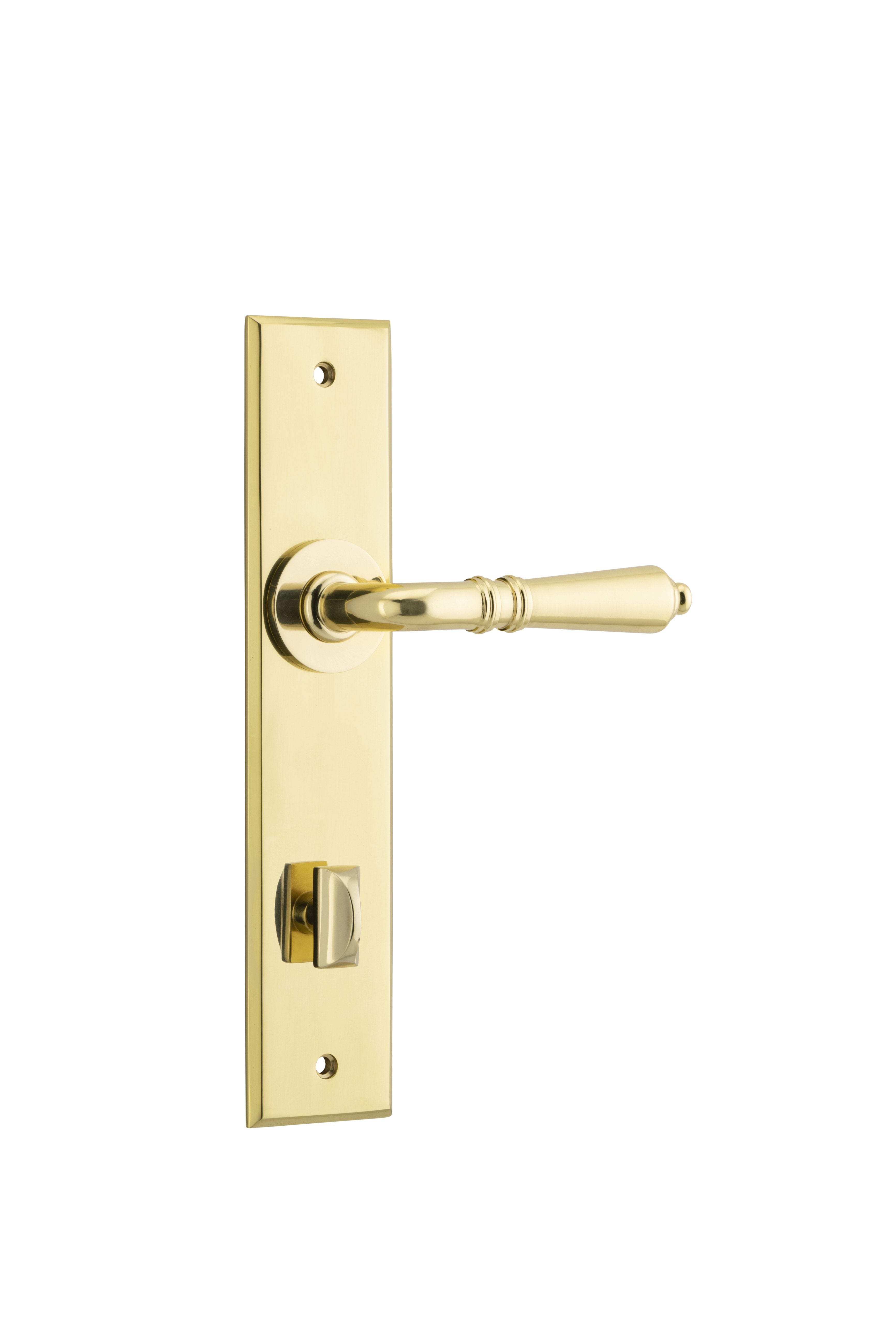 Sarlat Lever - Chamfered Backplate Brushed Gold PVD